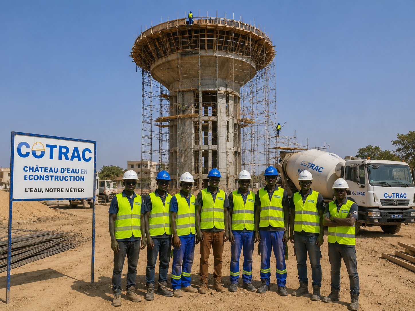 Château d'eau en construction COTRAC