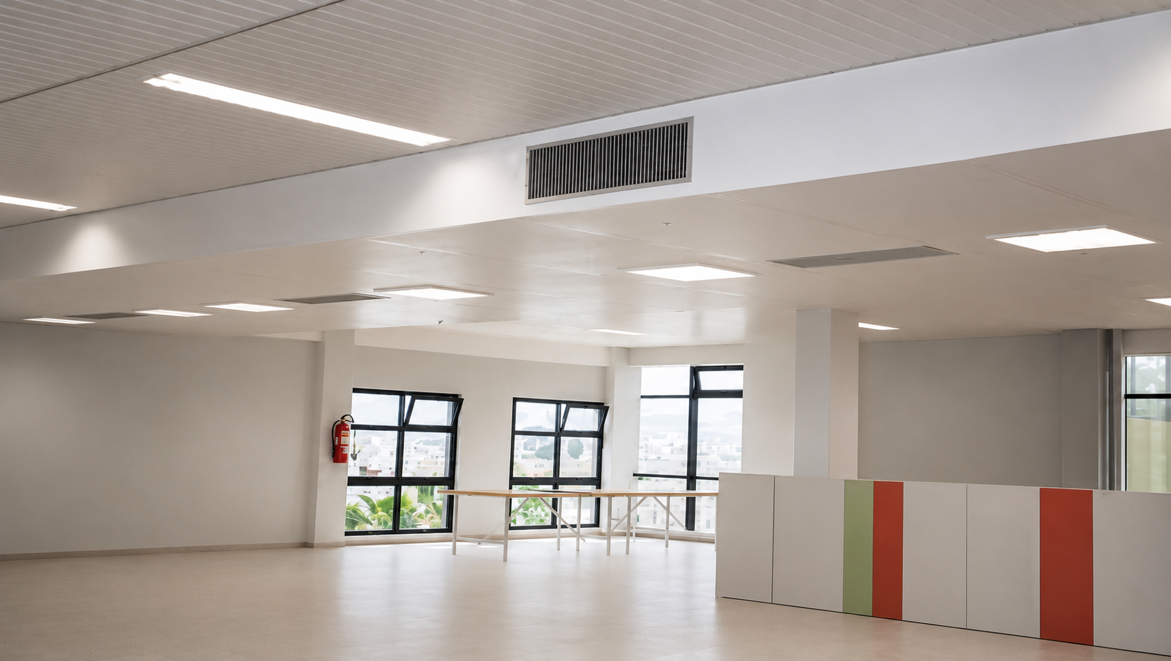 Système de ventilation et climatisation en plafond technique