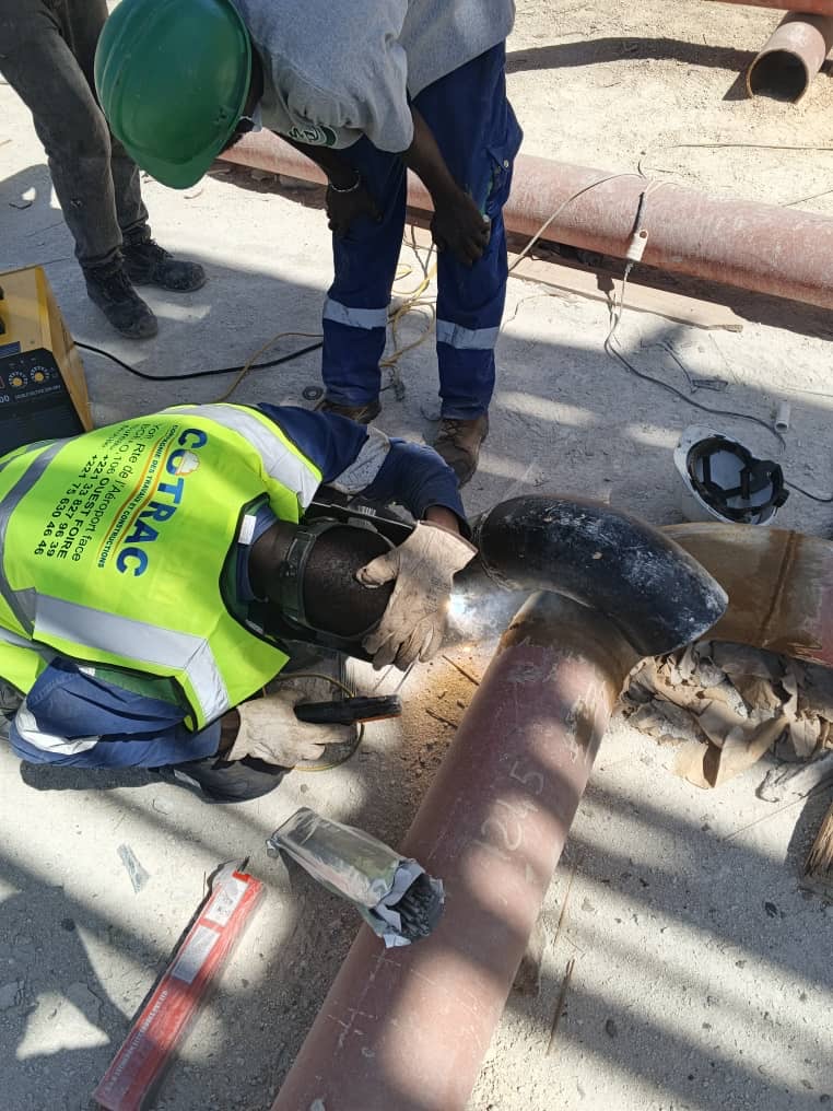 Arc de soudure sur raccord de tuyauterie ICS
