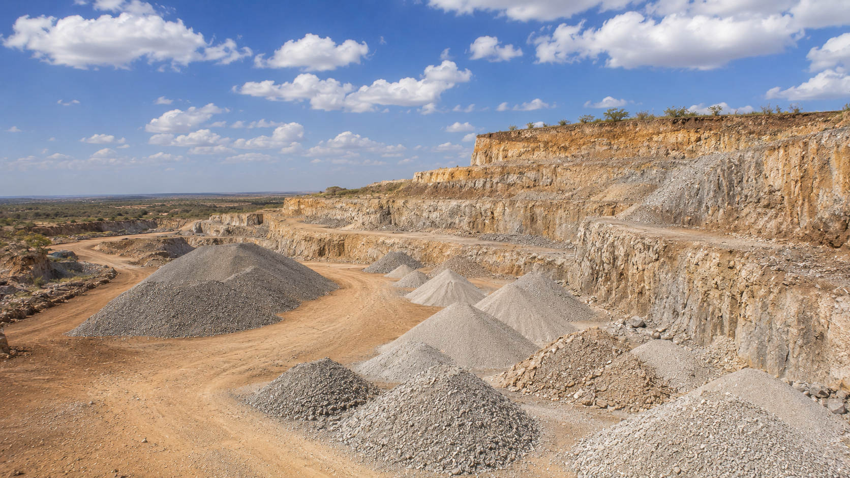 Extraction carrière silex Thiès